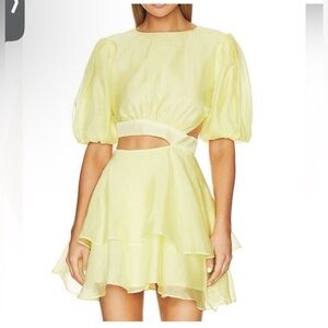 Revolve Bardot Enya Organza Mini Dress | Size Medium | US 6